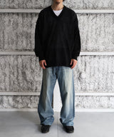 ex. Organic hemp V-neck sweater - walenode
