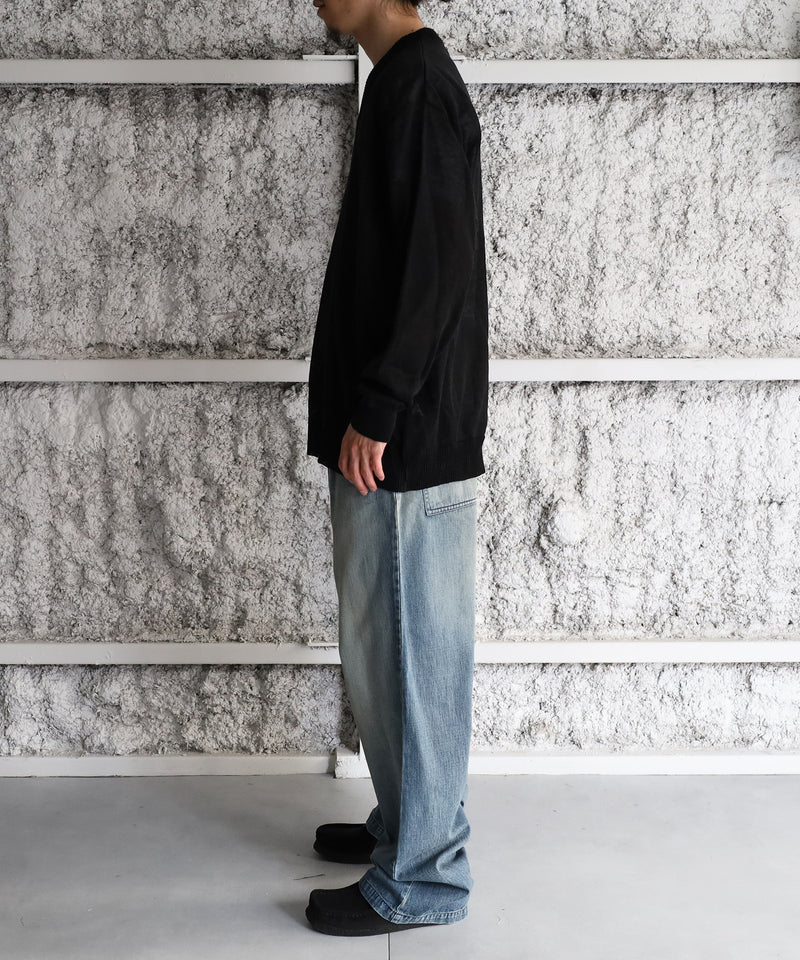 ex. Organic hemp V-neck sweater - walenode