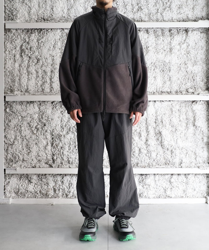 NYLON RIP STOP X FLEECE BLOUSON - LANTERN