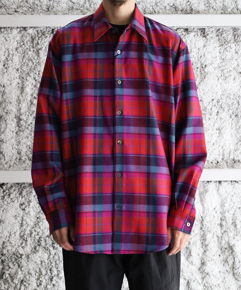 wool check shirt - semoh