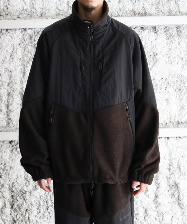 NYLON RIP STOP X FLEECE BLOUSON - LANTERN