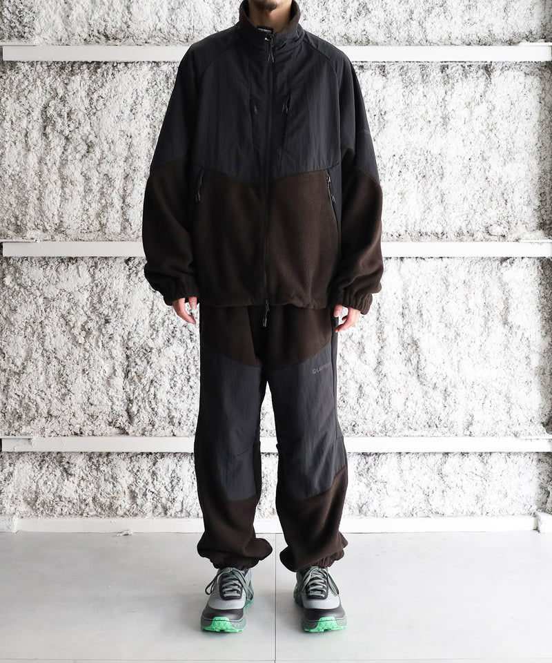 NYLON RIP STOP X FLEECE BLOUSON - LANTERN