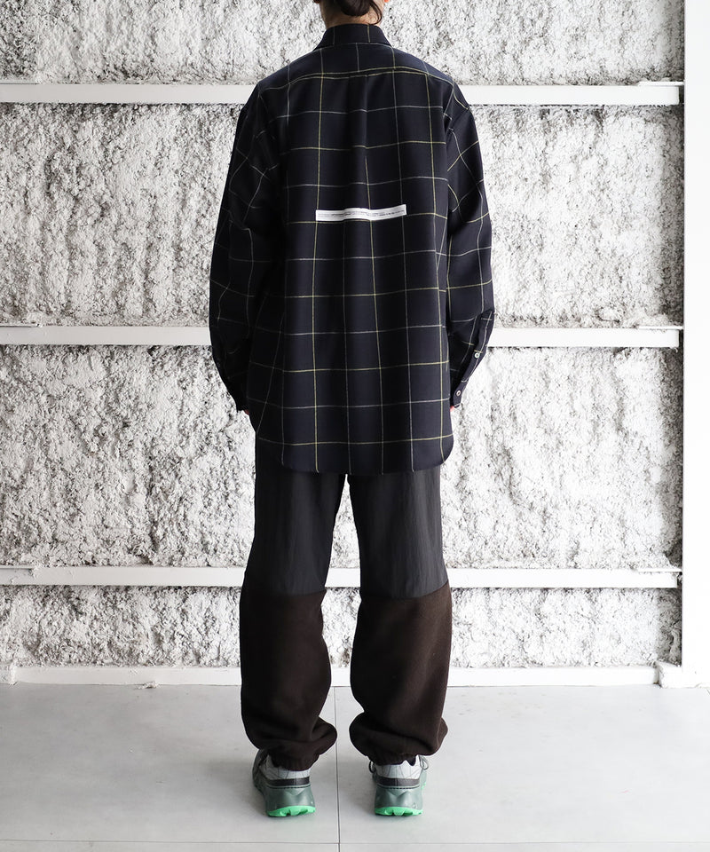 wool check shirt - semoh