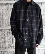 wool check shirt - semoh