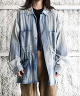 <LAST1>AGING DENIM SHIRT JACKET - ANCELLM