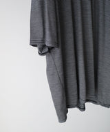 SUPER120's WOOL SINGLE JERSEY WASHABLE CREW NECK TEE - marka