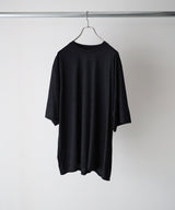 SUPER120's WOOL SINGLE JERSEY WASHABLE CREW NECK TEE - marka