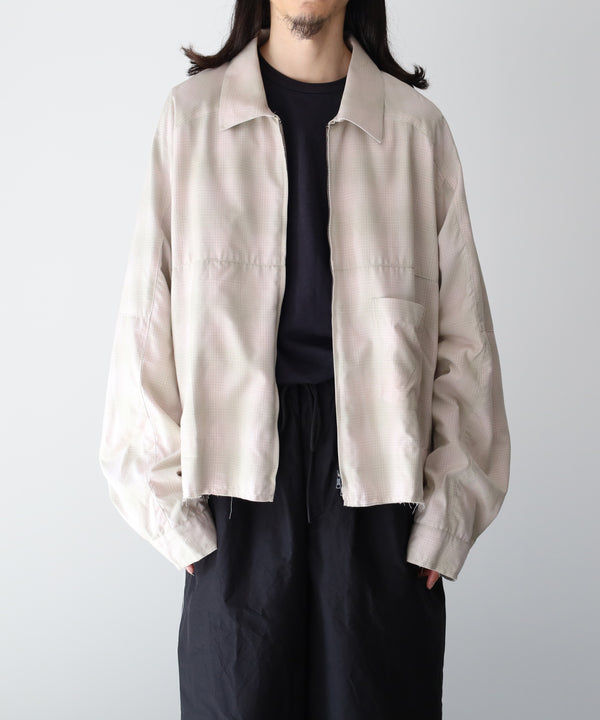 OMBRECHECK SHORT ZIPUP SHIRT - ANCELLM