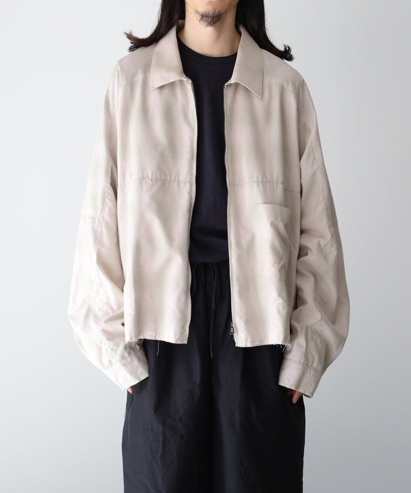 OMBRECHECK SHORT ZIPUP SHIRT - ANCELLM