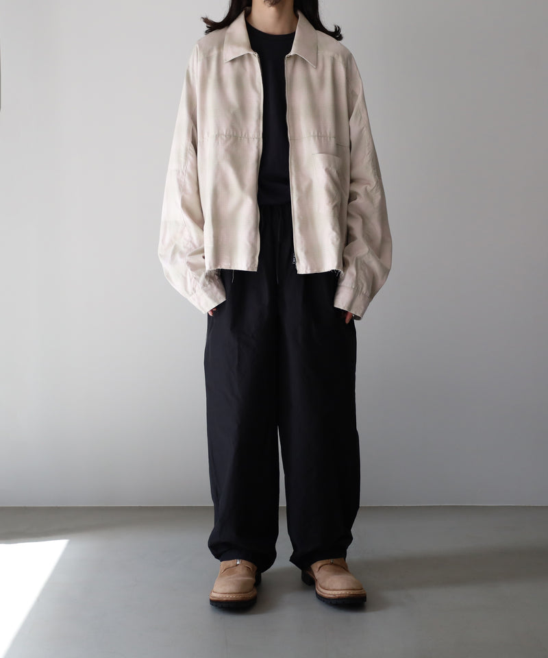OMBRECHECK SHORT ZIPUP SHIRT - ANCELLM